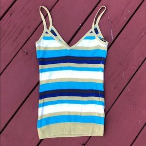 NWOT BEBE COTTON BLEND V-NECK TANK, SIZE XS